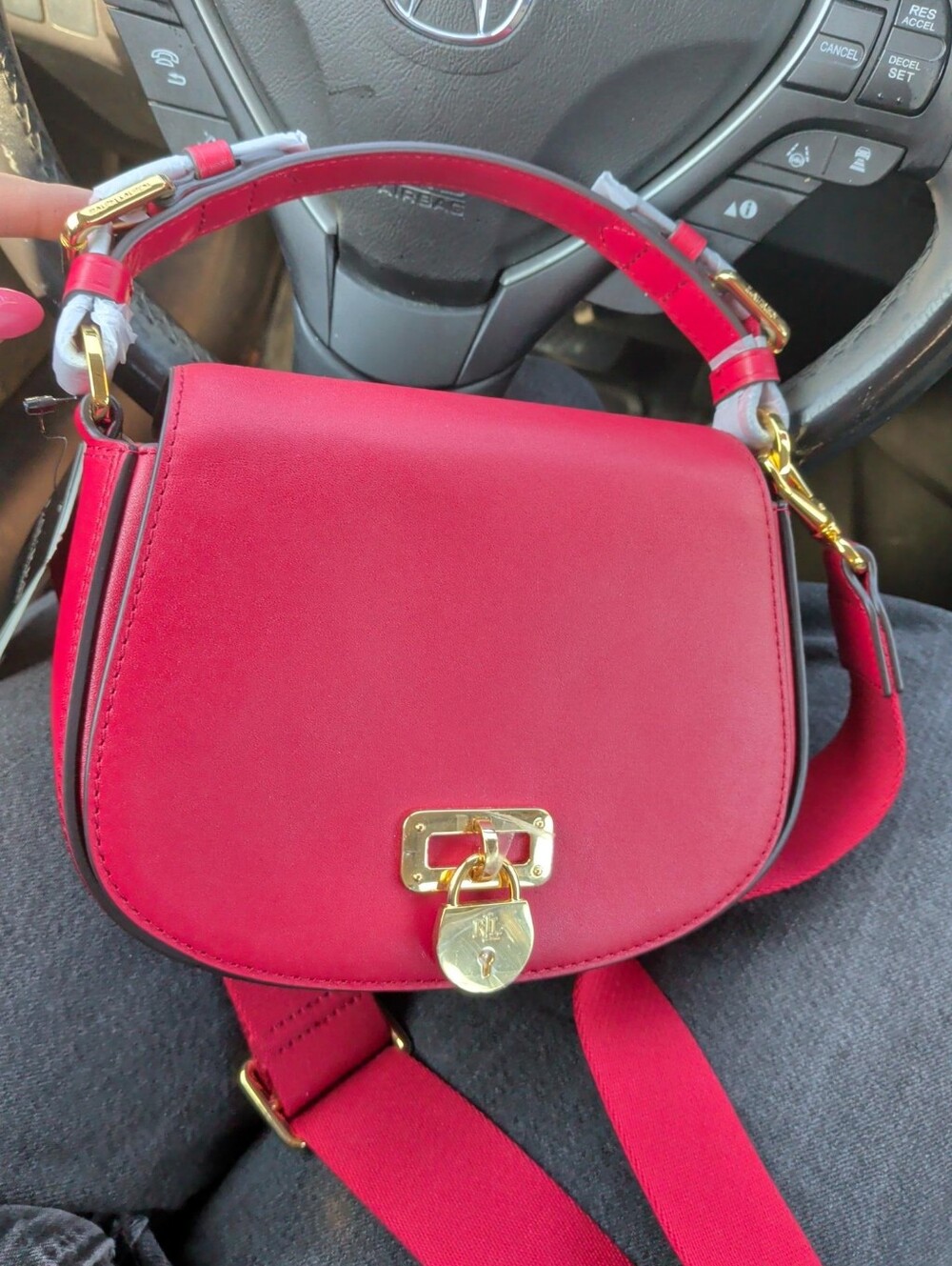 Ralph Lauren bag; Model Tanner In Martin Red
